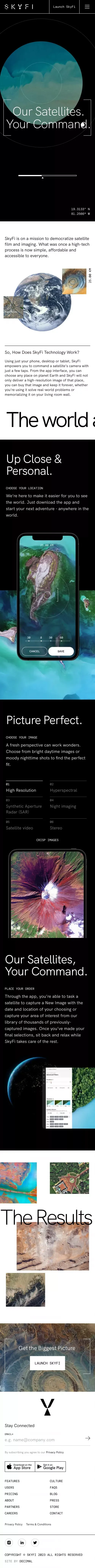 Commercial High Resolution Satellite Imagery and Video | SkyFi mobile view