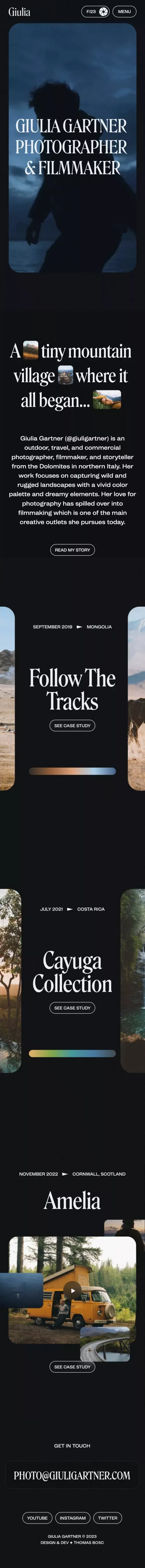 Giulia Gartner — Photographer & Filmmaker mobile view