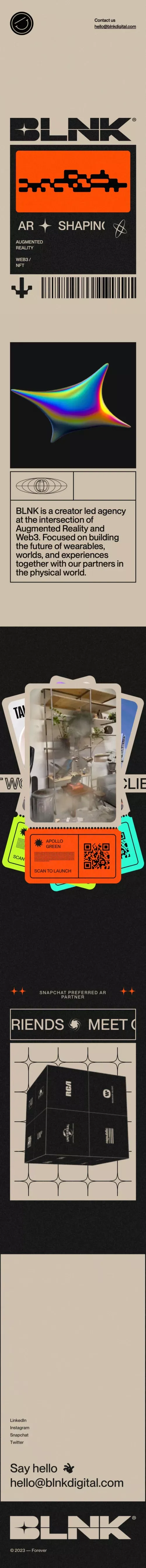 BLNK | Shaping WEB3 through AR mobile view