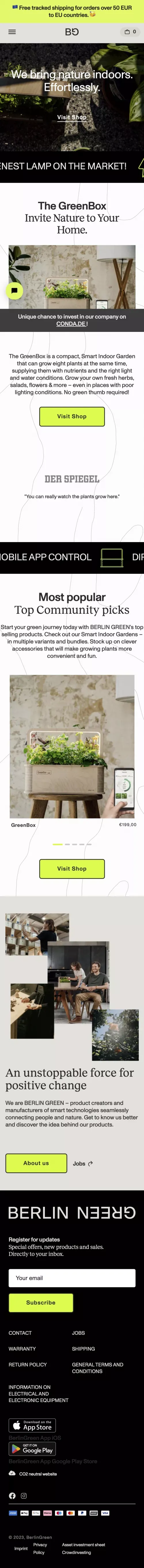 Smart Indoor Garden | GreenBox is your Smart Indoor Garden with LED – BerlinGreen mobile view