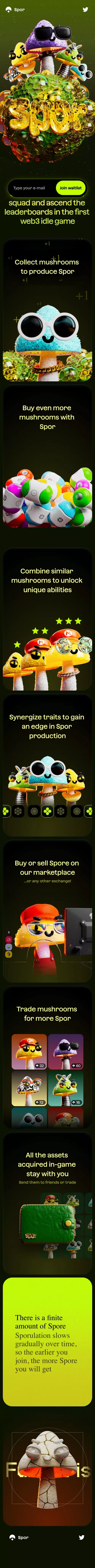 Spor - web3 Idle Game mobile view