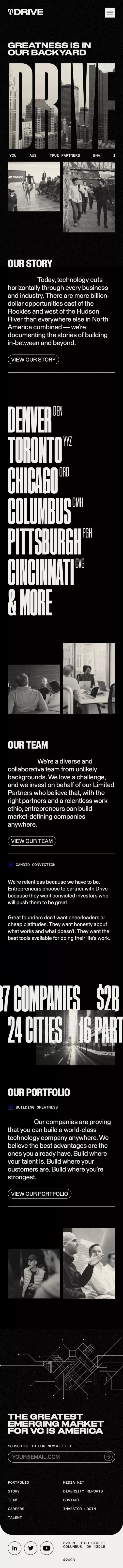 Drive Capital - Home mobile view