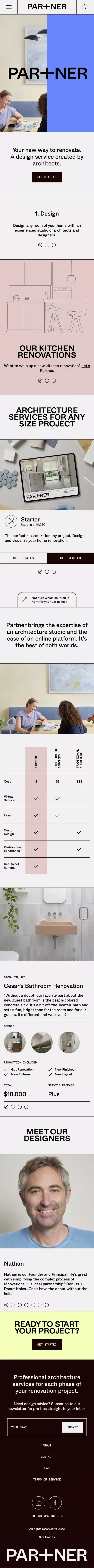 Partner mobile view