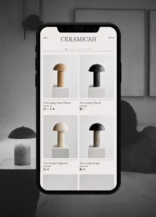 Ceramicah mobile view