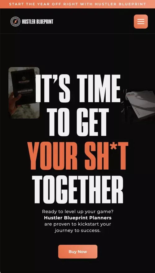 Home - Hustler Blueprint Planners mobile view