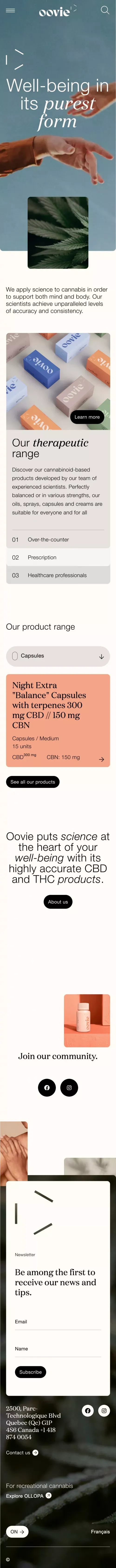 Take care of yourself with our medical cannabis products | Oovie mobile view