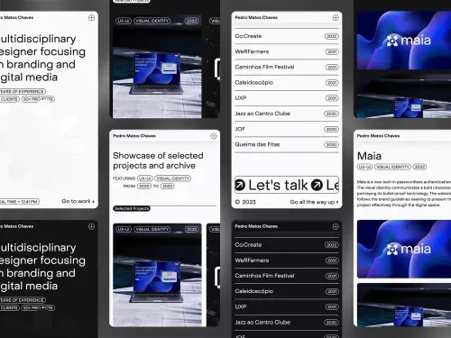 Pedro Matos Chaves · Design mobile view