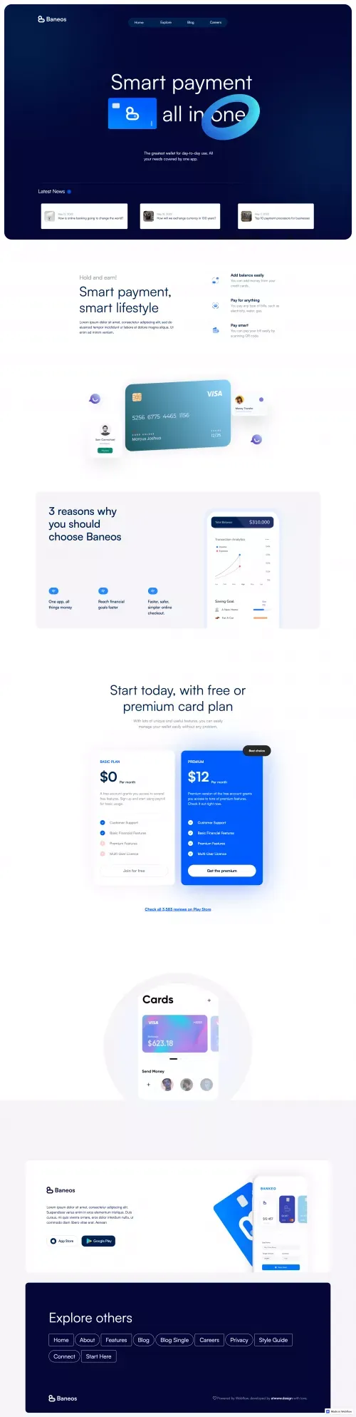 Baneos - Startup HTML5 Responsive Website Template mobile view
