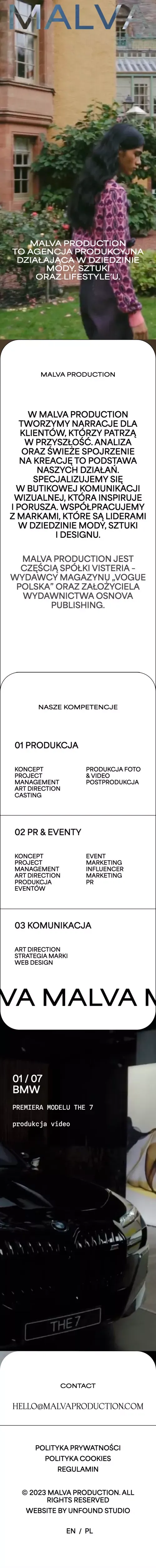 Malva Production mobile view