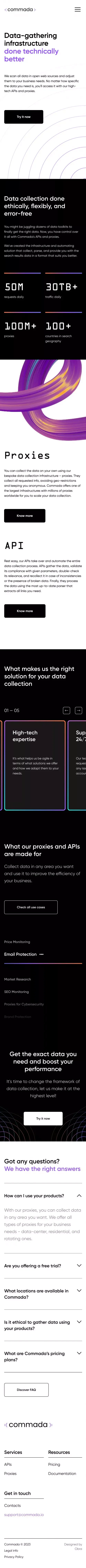 Data-gathering infrastructure adjusted for your request mobile view