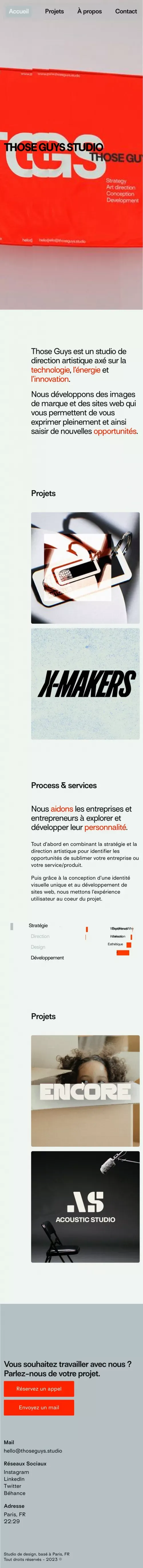 Those Guys Studio - We bring art direction to innovation mobile view