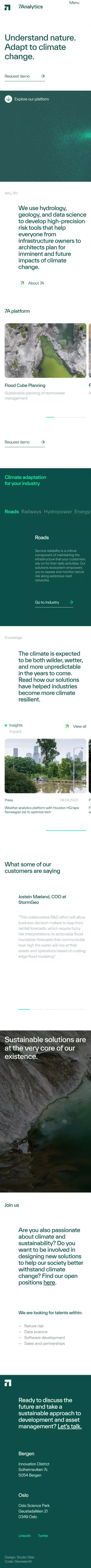 7Analytics mobile view
