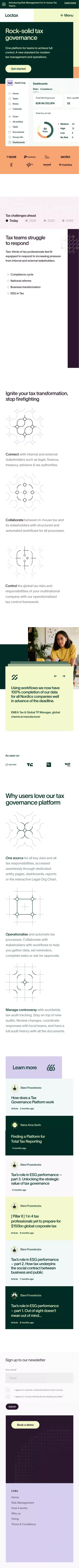 Loctax mobile view