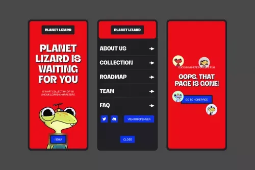 Planet Lizard mobile view