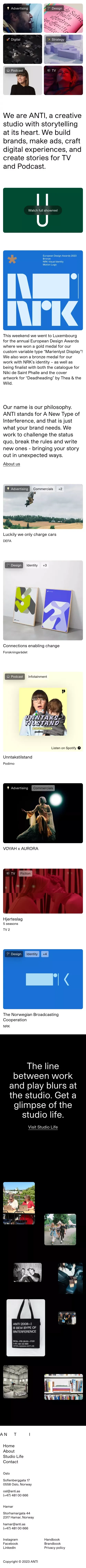 ANTI mobile view