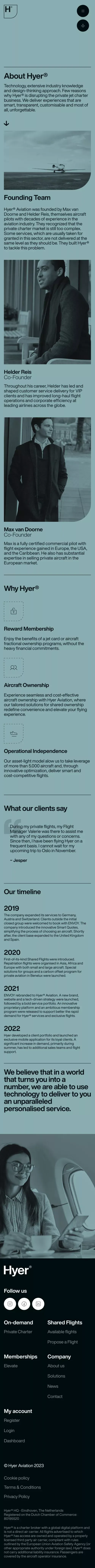 About Hyer®· Hyer Aviation mobile view