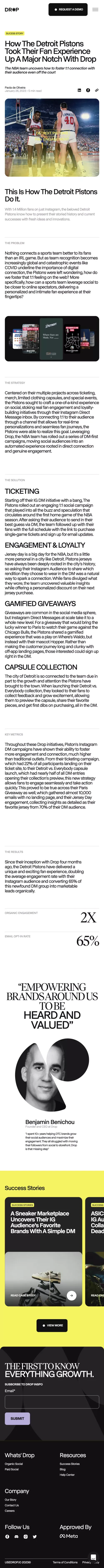 Drop mobile view