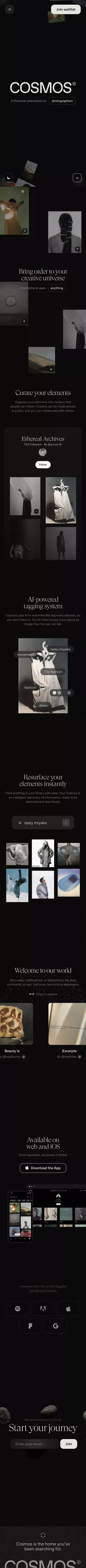 Welcome to Cosmos mobile view