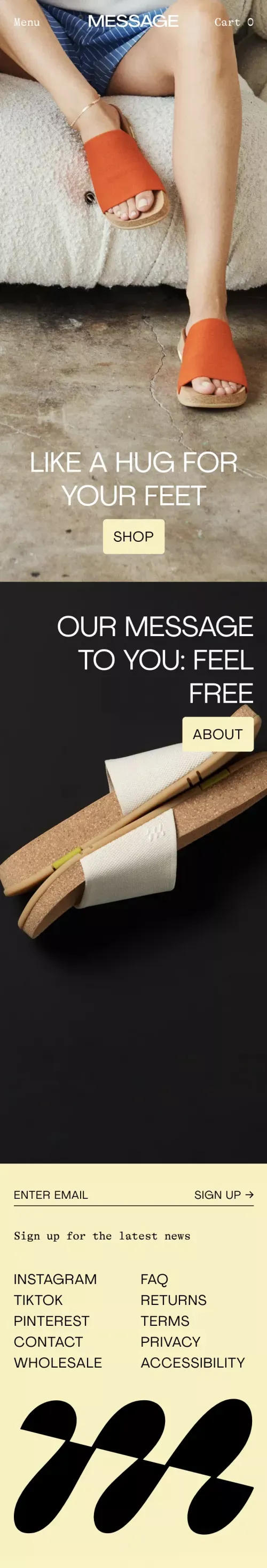 Message | Like a hug for your feet mobile view