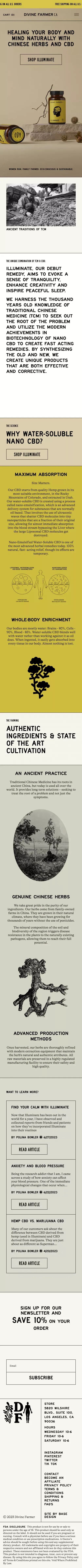 Divine Farmer C.A. – Natural Medicines combining Traditional Chinese Medicine with CBD. mobile view