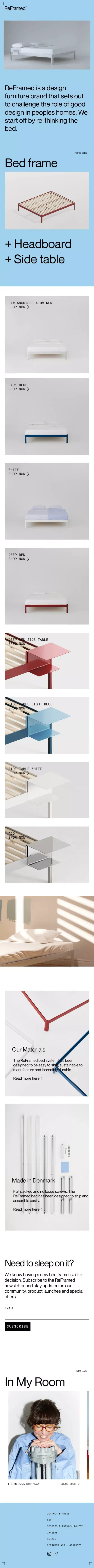 Designer furniture for your bedroom - ReFramed mobile view