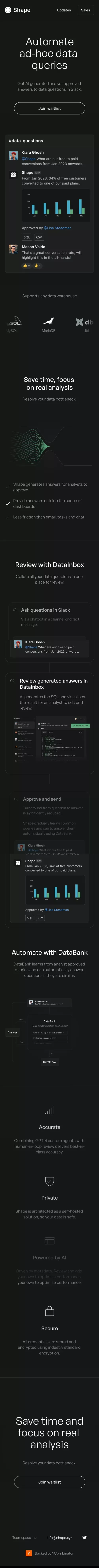 Shape mobile view
