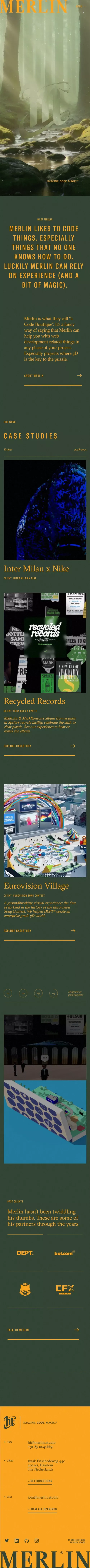Merlin Studio mobile view