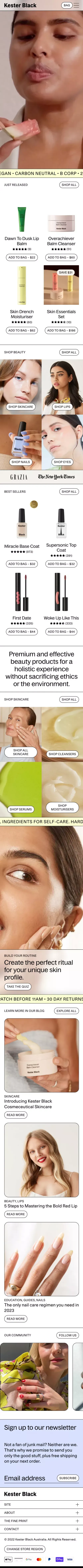 Hardworking Skincare & Beauty Products, Over 7500 x 5 star reviews – Kester Black Australia mobile view