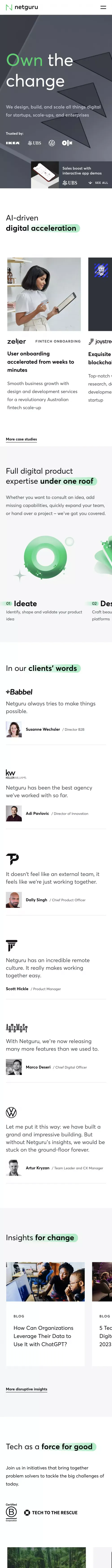 Digital Acceleration Company | Netguru mobile view
