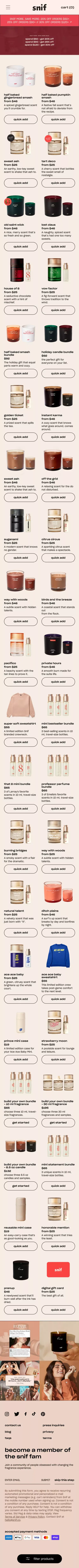 Shop All Fragrance & Candles | Snif mobile view