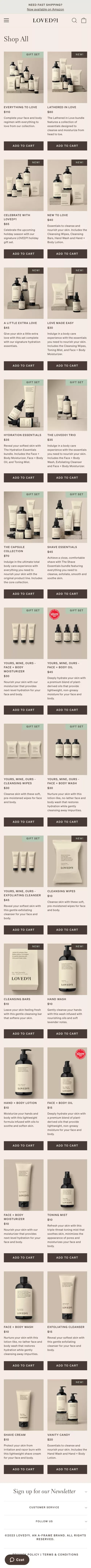 Shop All– Lovedº1 mobile view