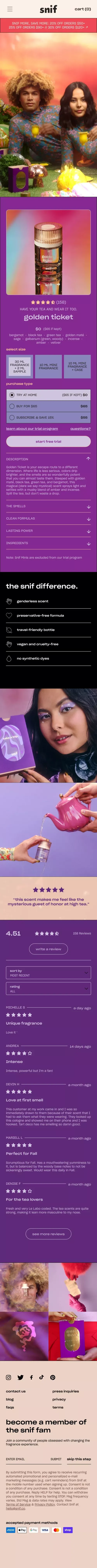 Golden Ticket | Tea Fragrance | Snif mobile view