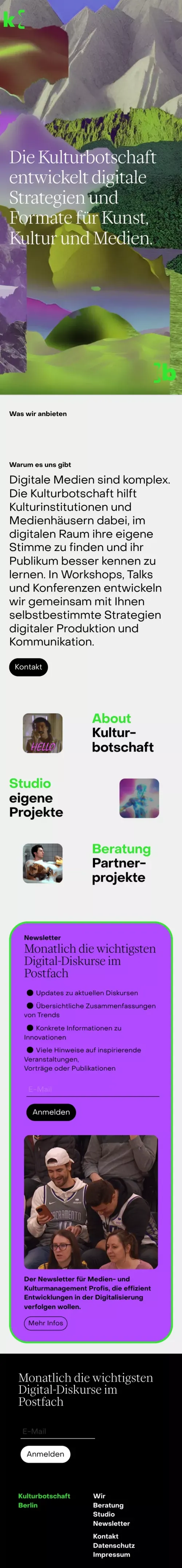 Kulturbotschaft Berlin mobile view