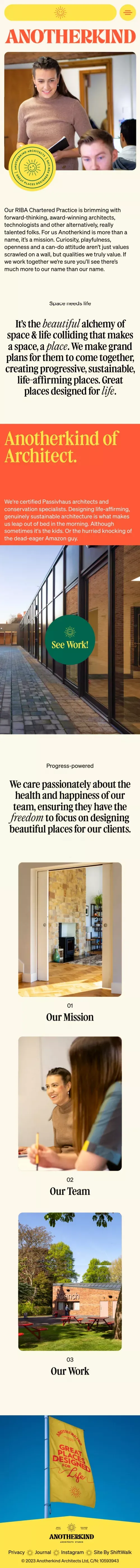 Home | AnotherKind Architects mobile view