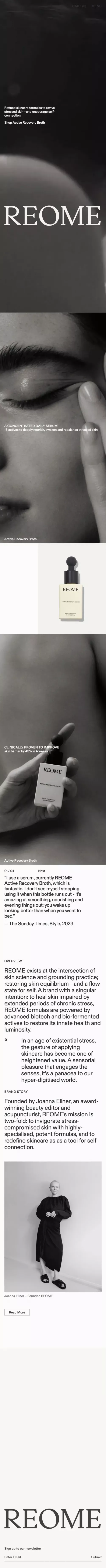 REOME - Advanced Skincare for Slow Rituals mobile view