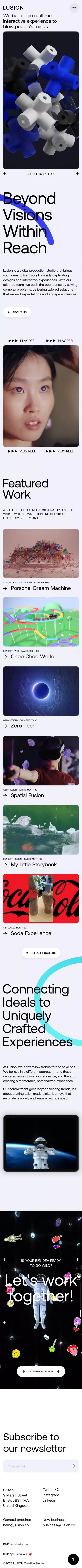 Lusion - Realise Your Creative Ideas mobile view