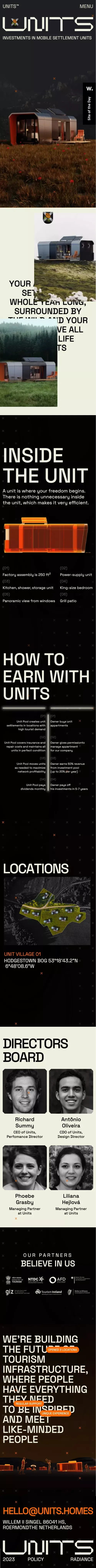 Units™ - Investments in future of living mobile view