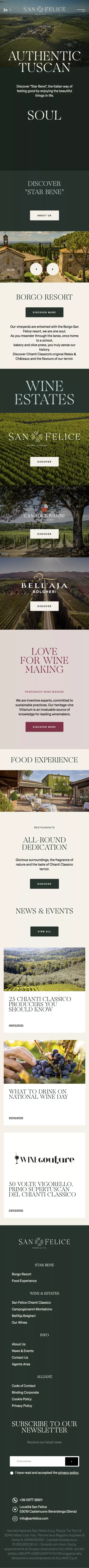 San Felice: the historic Tuscan vineyard, winery and 5* hotel | Borgo San Felice mobile view
