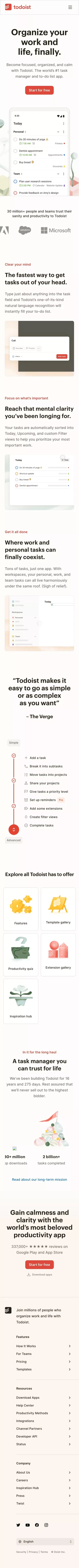 Todoist | A To-Do List to Organize Your Work & Life mobile view