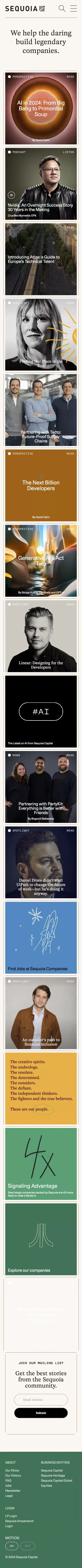 Sequoia Capital mobile view
