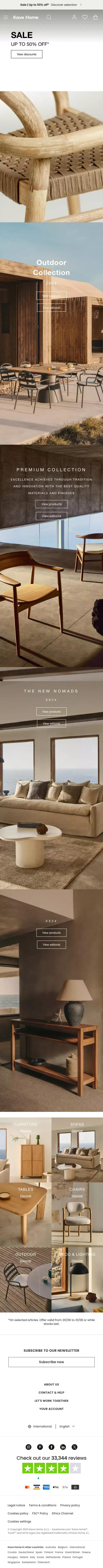 Kave Home® mobile view