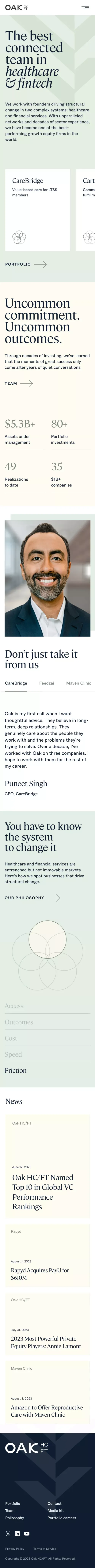 Oak HC/FT | The best connected team in healthcare and fintech mobile view