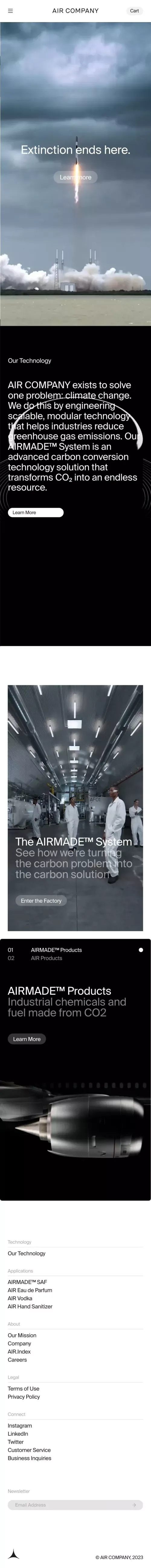 AIR COMPANY | Carbon Technology Leader for a Decarbonized Future mobile view