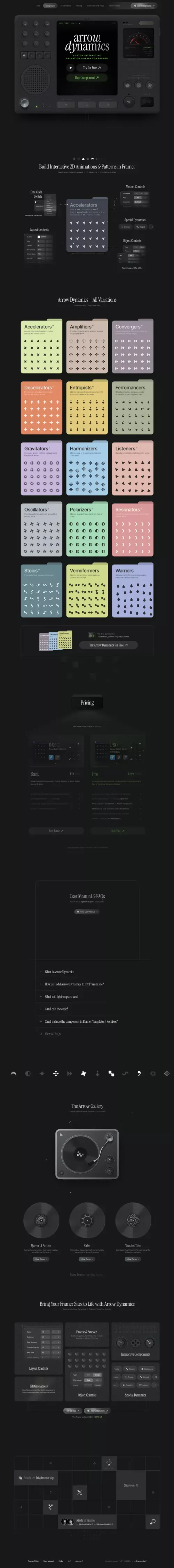 Arrow Dynamics - Interactive Component Library by Framer.zip mobile view
