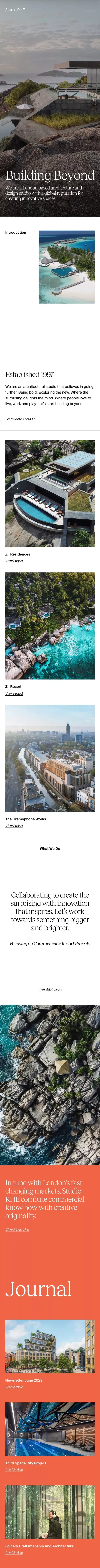Studio RHE | London based Architecture and Design firm mobile view
