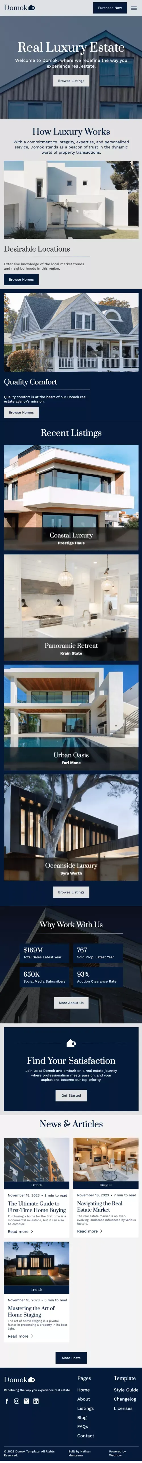 Domok - Real Estate HTML5 Responsive Website Template mobile view