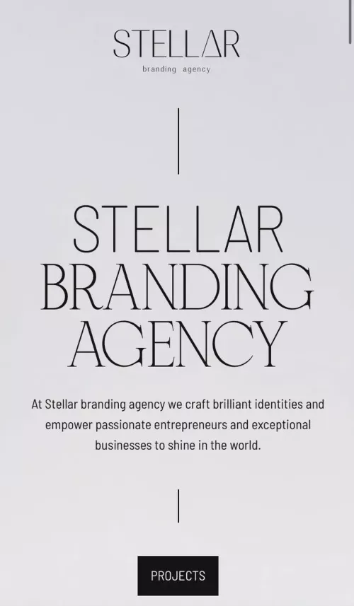 STELLAR | branding agency mobile view