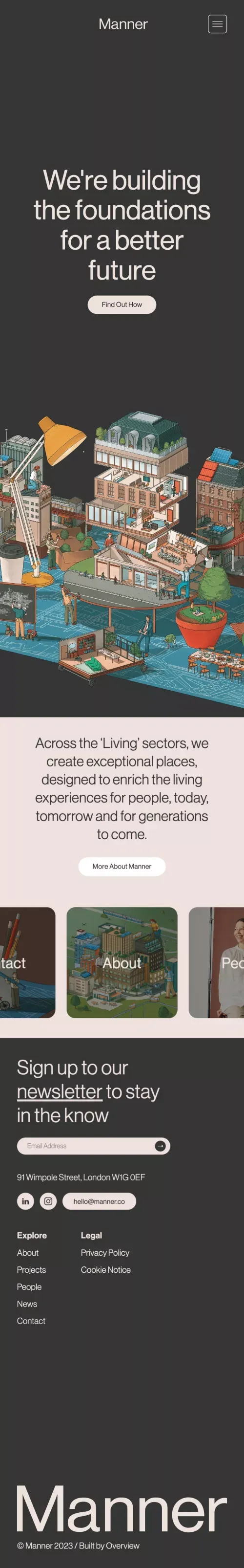 Manner | Building the Foundations for a Better Future mobile view