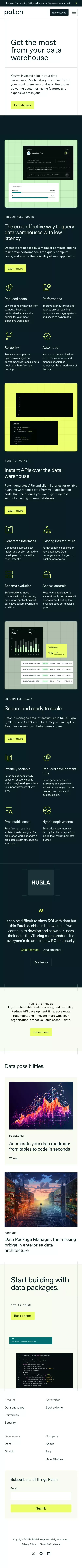 Build your application with data packages » Patch mobile view
