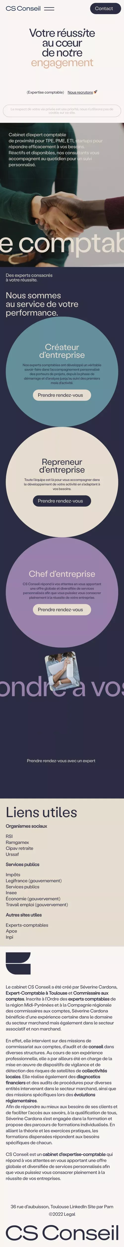CS Conseil - Expert Comptable Ã  Toulouse mobile view
